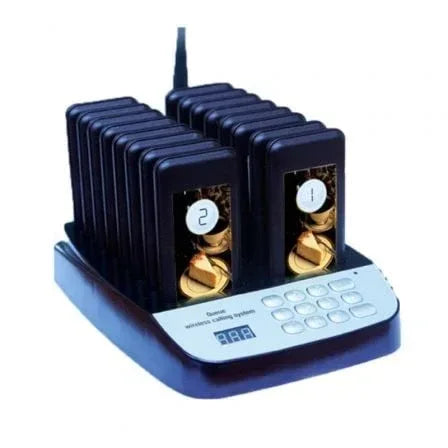 Kit Avisador de Clientes Premier Efficent-Customer/ 16 Receptores / Base de Carga - PixelPlaza