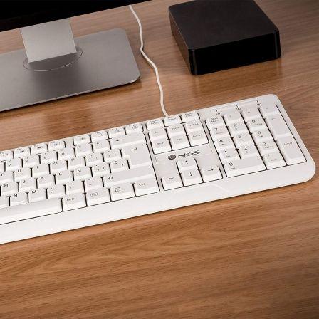 Teclado NGS Spike/ Blanco - PixelPlaza