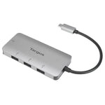 Adaptador Targus USB - c a 4xusb 3.0 plata