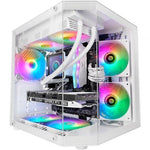 Caja Gaming Minitorre Mars Gaming MC-3TLITE/ Blanca - PixelPlaza