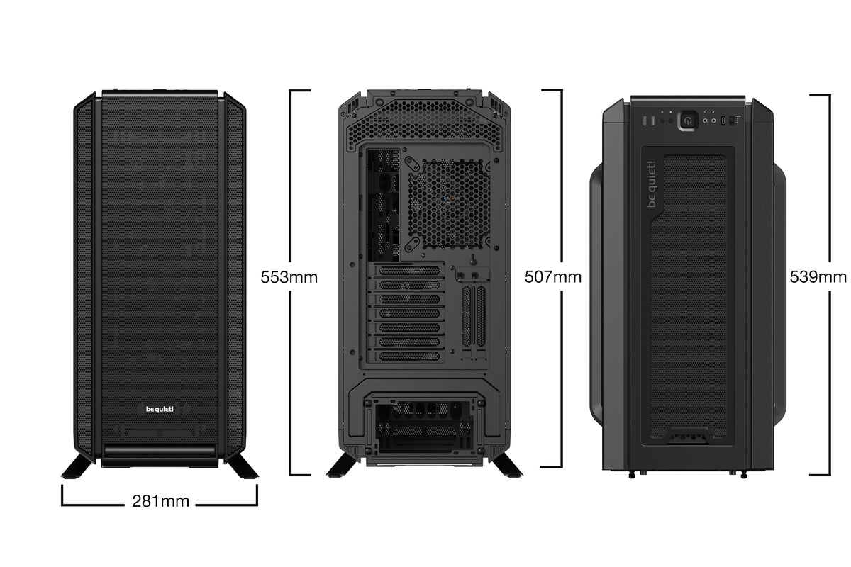 Caja ordenador gaming e - ATX be quiet! silent base 802 window negra 3 ventiladores 140mm · insonorizada