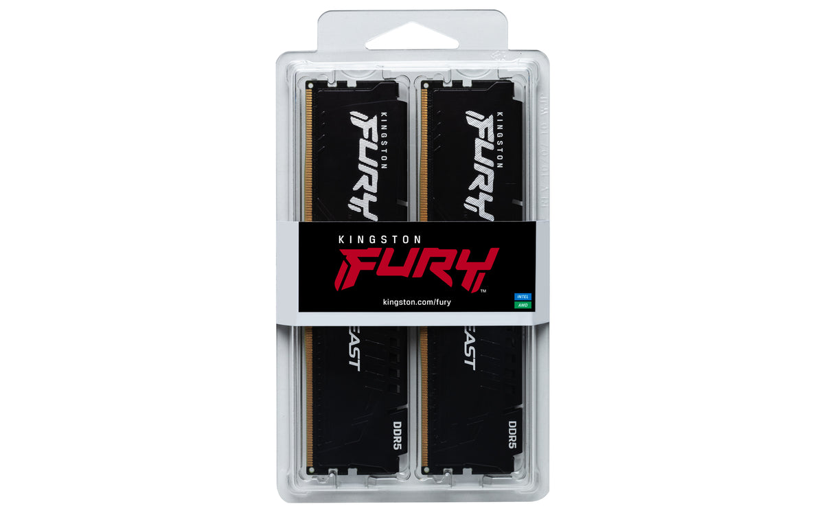 Memoria ram DDR5 16GB 2x8gb Kingston - 5600mhz - pc5 44800 - fury beast - cl 40 - 1.25v
