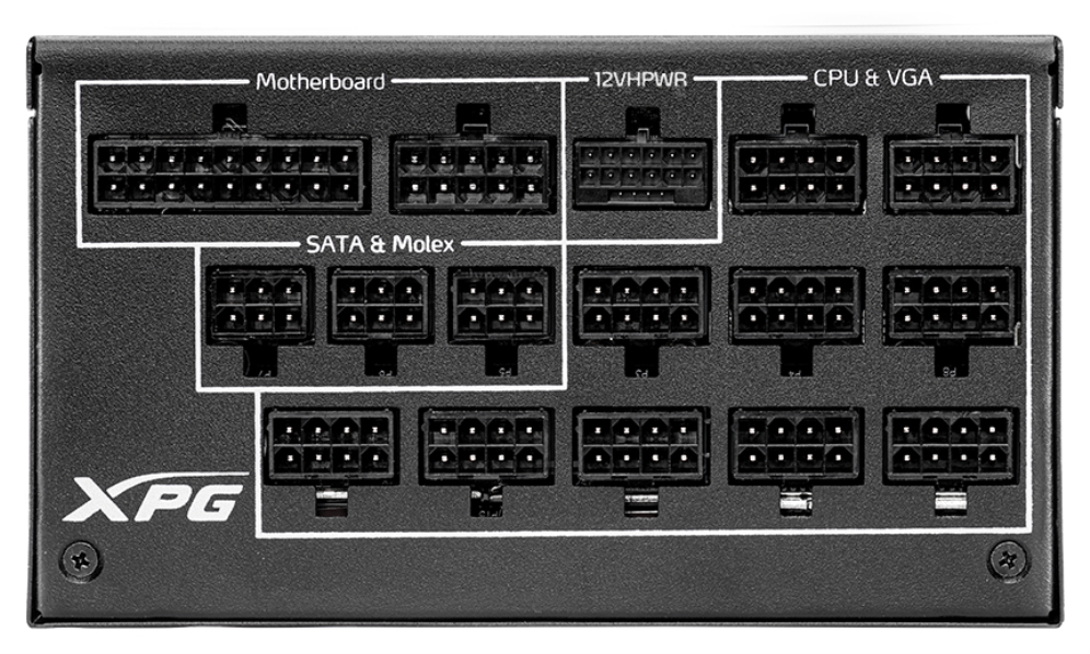 XPG CYBERCORE II 1000W unidad de fuente de alimentación 20+4 pin ATX ATX Negro
