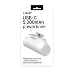 Celly Powerbank Compacta Usb-C 5000 mAh Blanca