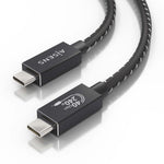 Cable USB 4.0 Tipo-C Aisens A156-0867/ USB Tipo-C Macho - USB Tipo-C Macho/ Hasta 240W/ 40Gbps/ 1m/ Gris