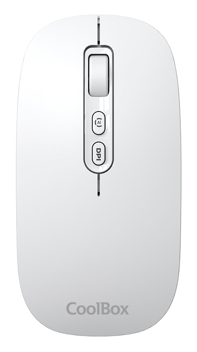 Mouse raton Coolbox ia w02 gris 1600 dpi inalambrico rf+bt