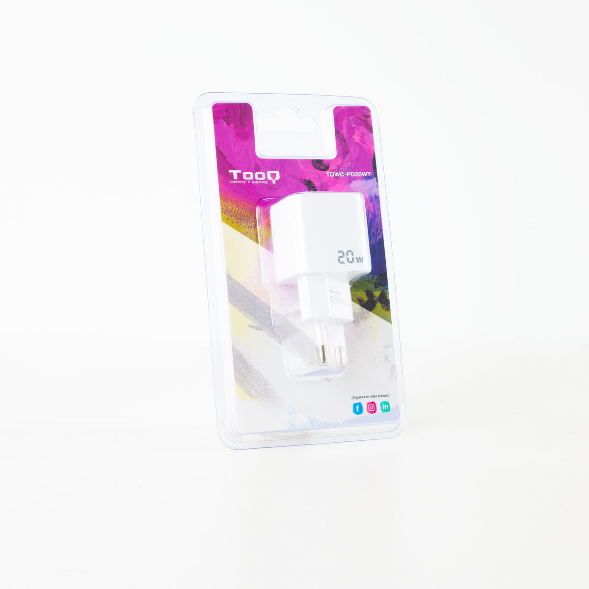 Cargador de pared Tooq USB - c blanco 20w