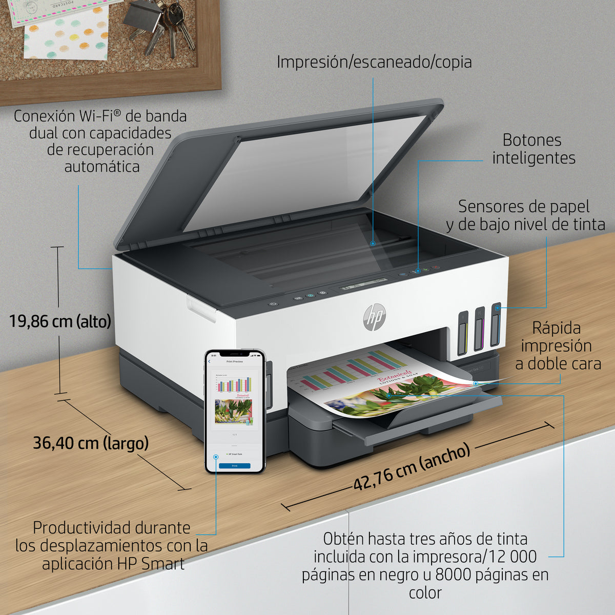 Multifunción inyección HP smart tank 7005