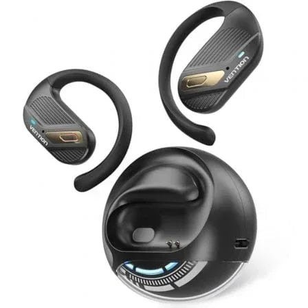 Auriculares Deportivos Bluetooth Vention Open Ear OpenBeat O12 NBUB0 con estuche de carga/ Negros - PixelPlaza