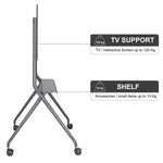 Pedestal móvil para suelo Ewent ew1542 para tv de 50 pulgadas - 86 pulgadas carga maxima 120kg