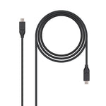 Cable USB 3.1 Nanocable 10.01.4101/ USB Tipo-C Macho - USB Tipo-C Macho/ 1m/ Negro