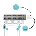 Hub i - tec usb 3.0 carga con