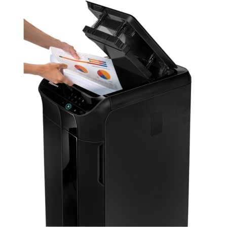 Destructora Fellowes AutoMax 450C/ Corte en Partículas de 4 x 38mm/ Negra