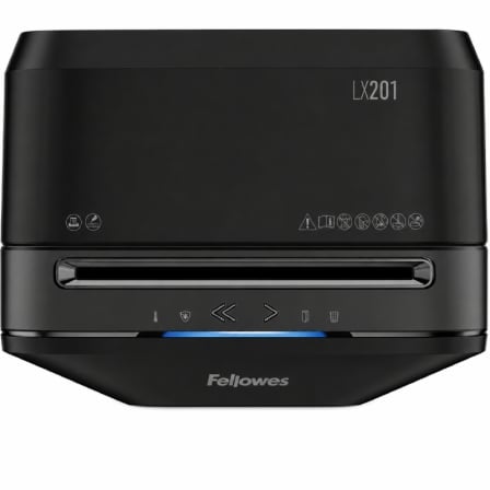Destructora Fellowes LX201/ Corte en Partículas de 2 x 12mm/ Negra