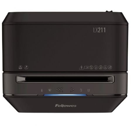 Destructora Fellowes LX211/ Microcorte de 2 x 12mm/ Negra