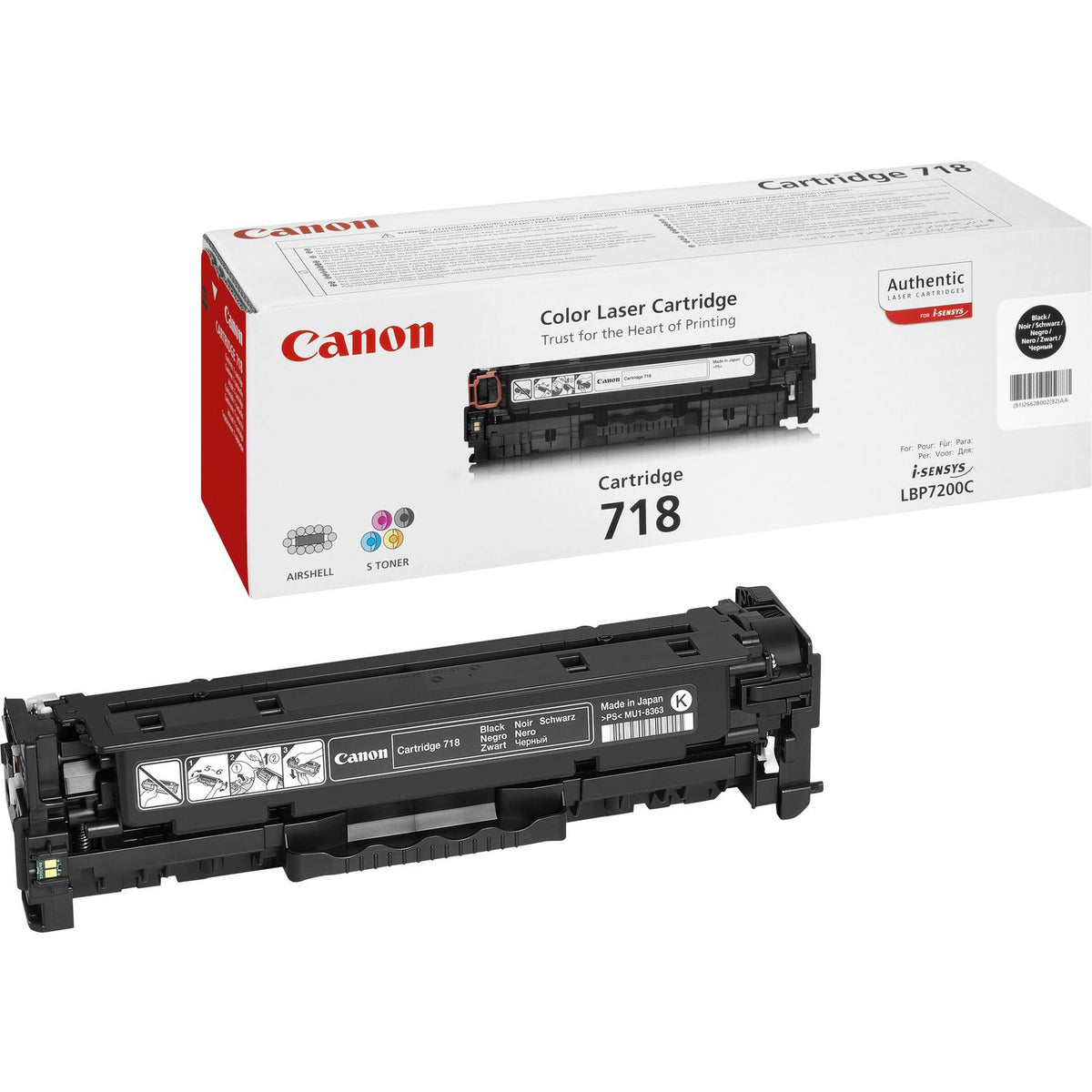 Toner Canon 718bk 3.400 paginas lbp - 7200cdn serie - mf8300