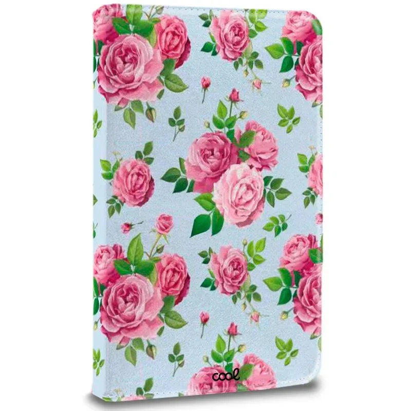 Funda COOL Ebook / Tablet Universal 9.7 - 11 pulg Polipiel Rosas (Panorámica) - PixelPlaza