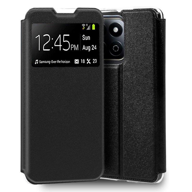 Funda COOL Flip Cover para Honor 200 Smart 5G Liso Negro - PixelPlaza