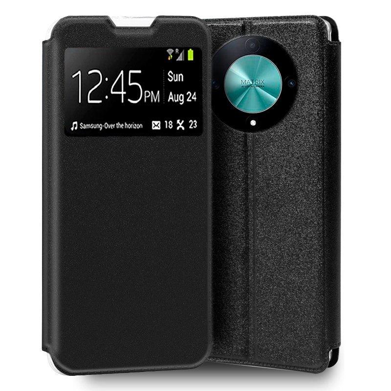 Funda COOL Flip Cover para Honor Magic 6 Lite 5G Liso Negro - PixelPlaza