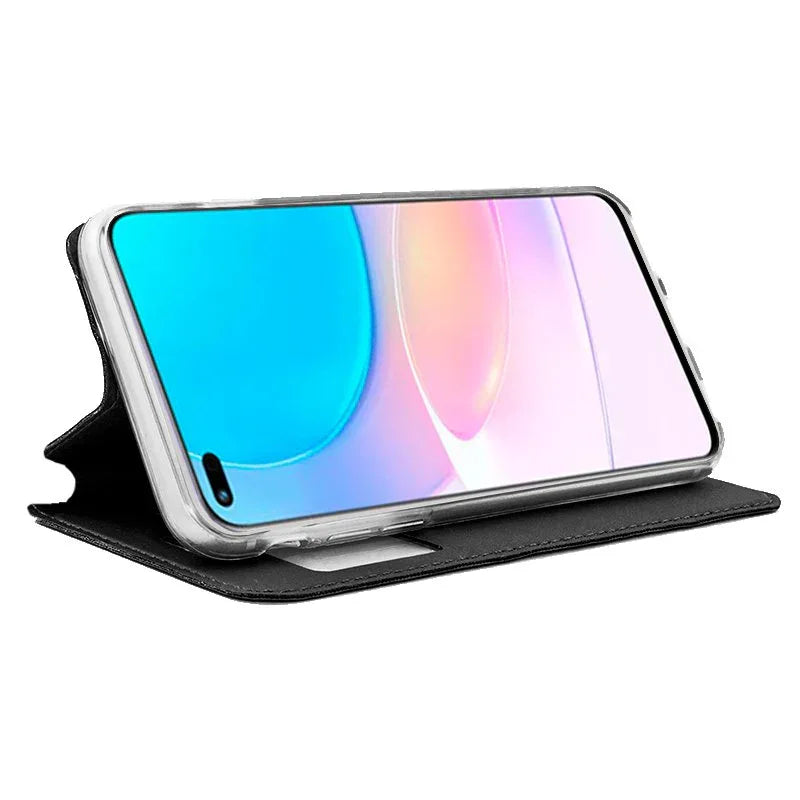 Funda COOL Flip Cover para Huawei Honor 50 Lite / Nova 8i Liso Negro - PixelPlaza