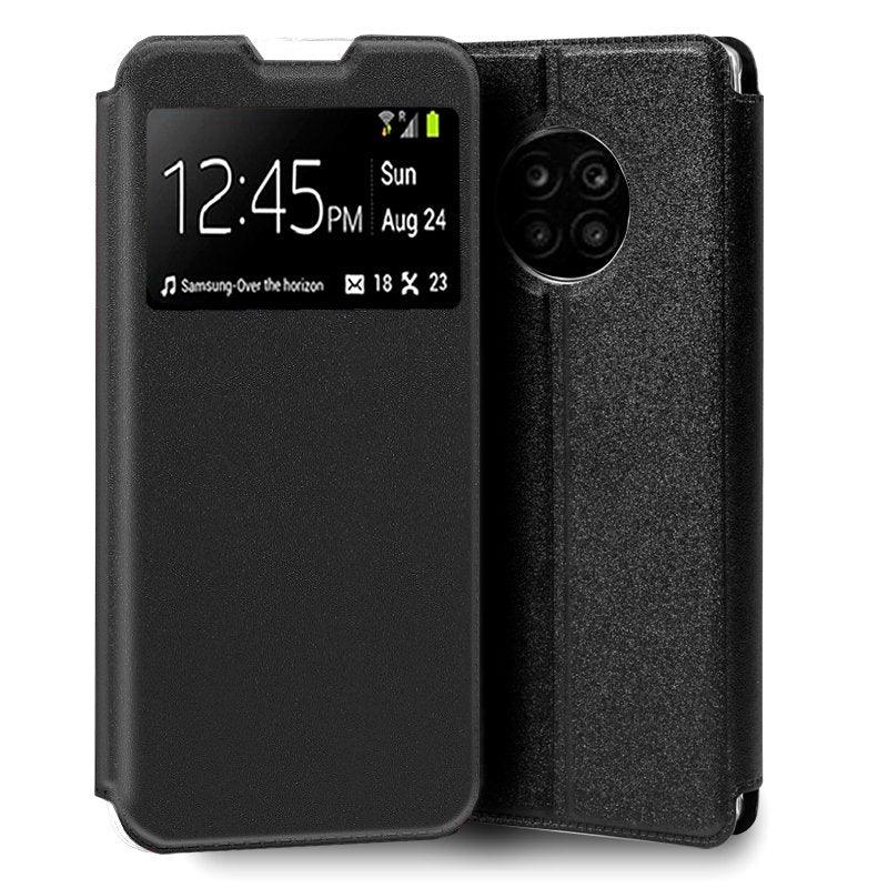 Funda COOL Flip Cover para Huawei Honor 50 Lite / Nova 8i Liso Negro - PixelPlaza