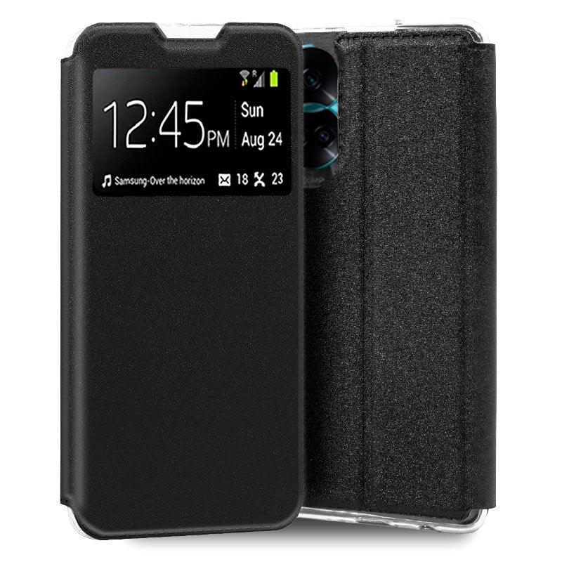 Funda COOL Flip Cover para Huawei Honor 90 Lite Liso Negro - PixelPlaza