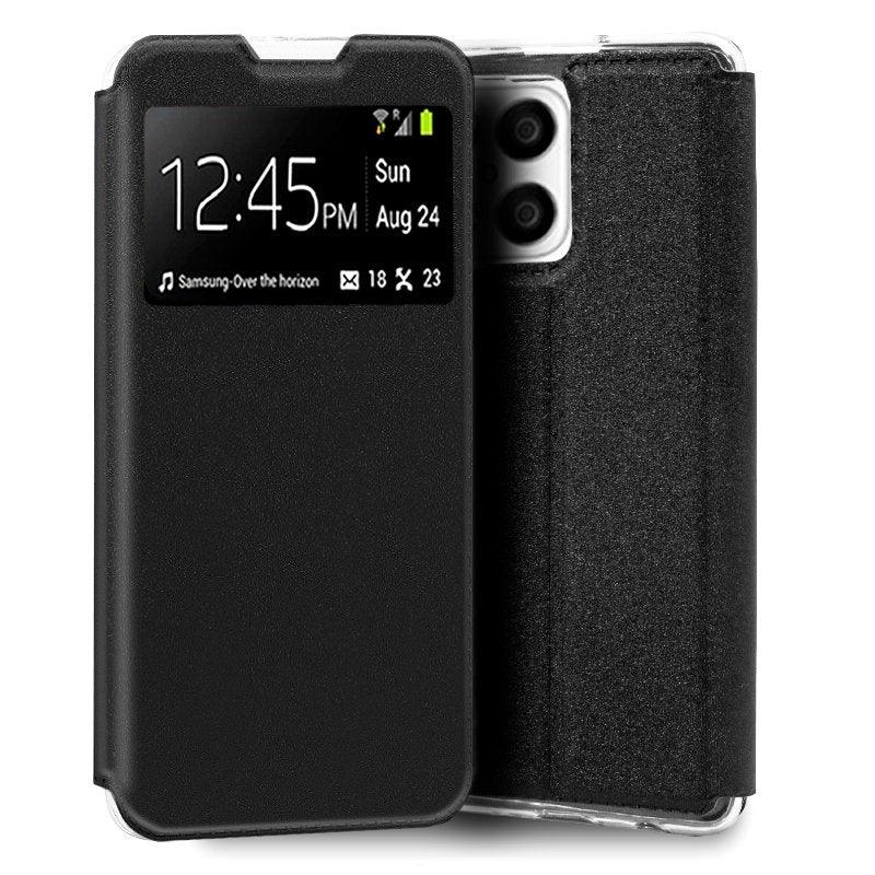 Funda COOL Flip Cover para Huawei Honor X8 5G / 70 Lite / X6 Liso Negro - PixelPlaza