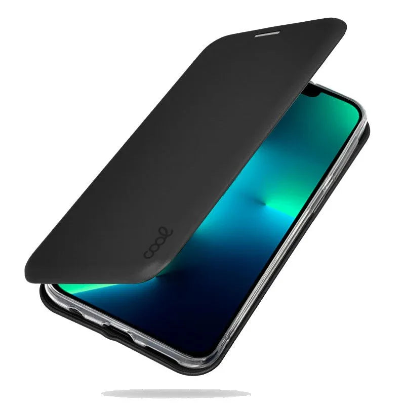 Funda COOL Flip Cover para iPhone 13 Pro Elegance Negro - PixelPlaza