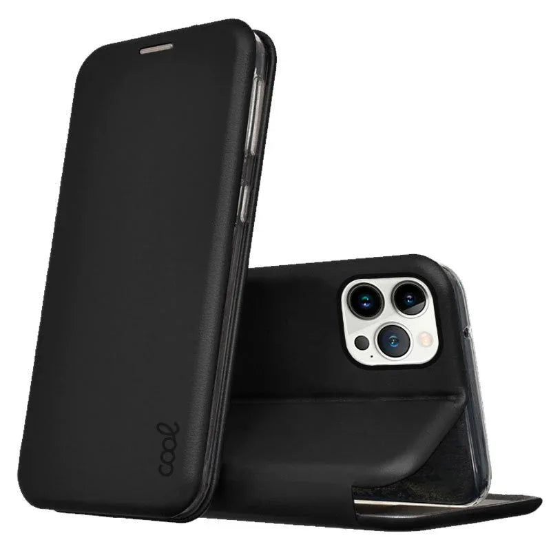 Funda COOL Flip Cover para iPhone 13 Pro Elegance Negro - PixelPlaza