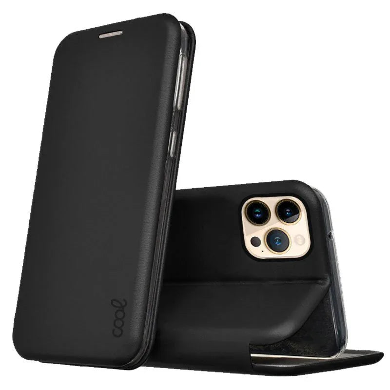Funda COOL Flip Cover para iPhone 13 Pro Max Elegance Negro - PixelPlaza
