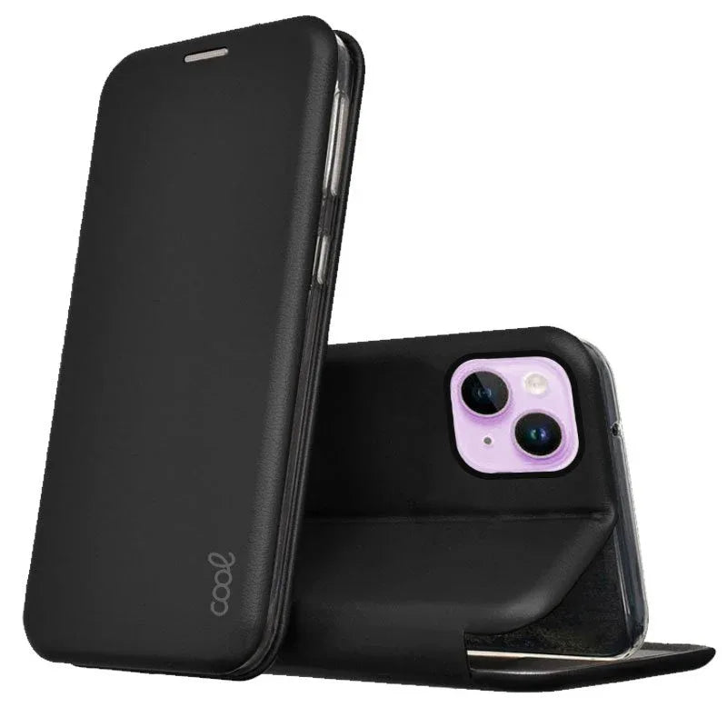 Funda COOL Flip Cover para iPhone 14 Elegance Negro - PixelPlaza