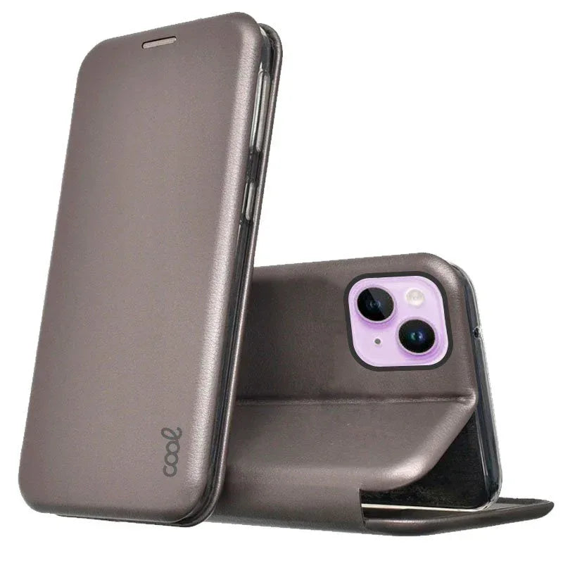 Funda COOL Flip Cover para iPhone 14 Elegance Plata - PixelPlaza