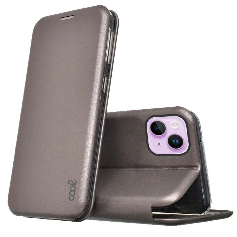 Funda COOL Flip Cover para iPhone 14 Elegance Plata - PixelPlaza