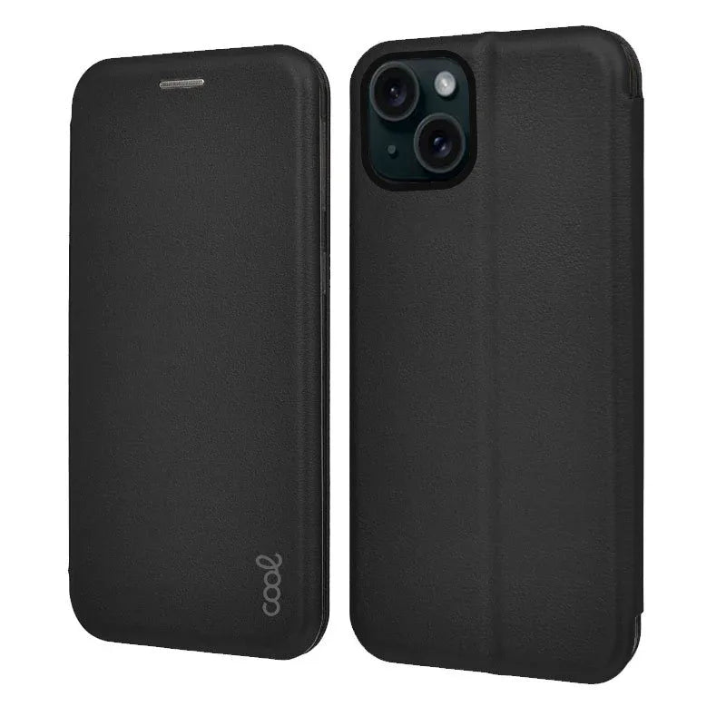 Funda COOL Flip Cover para iPhone 15 Elegance Negro - PixelPlaza
