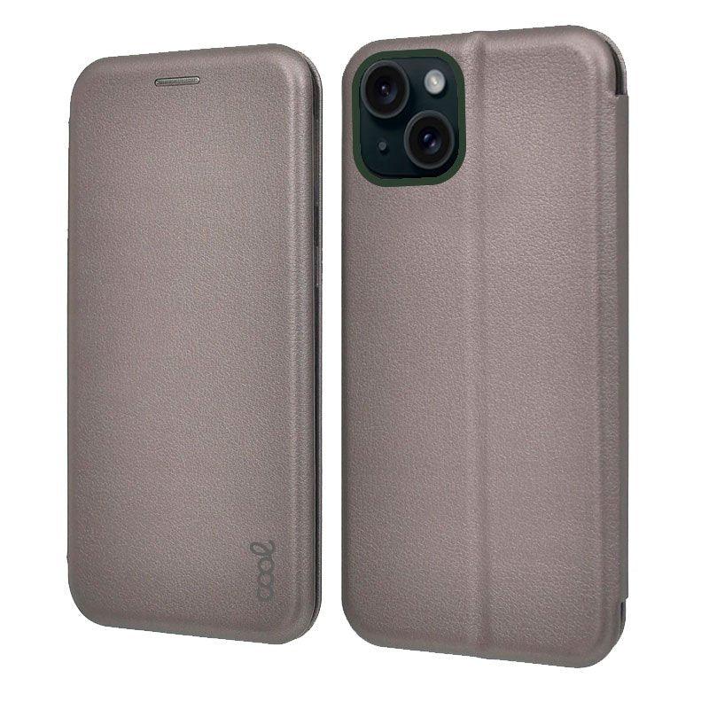 Funda COOL Flip Cover para iPhone 15 Elegance Plata - PixelPlaza