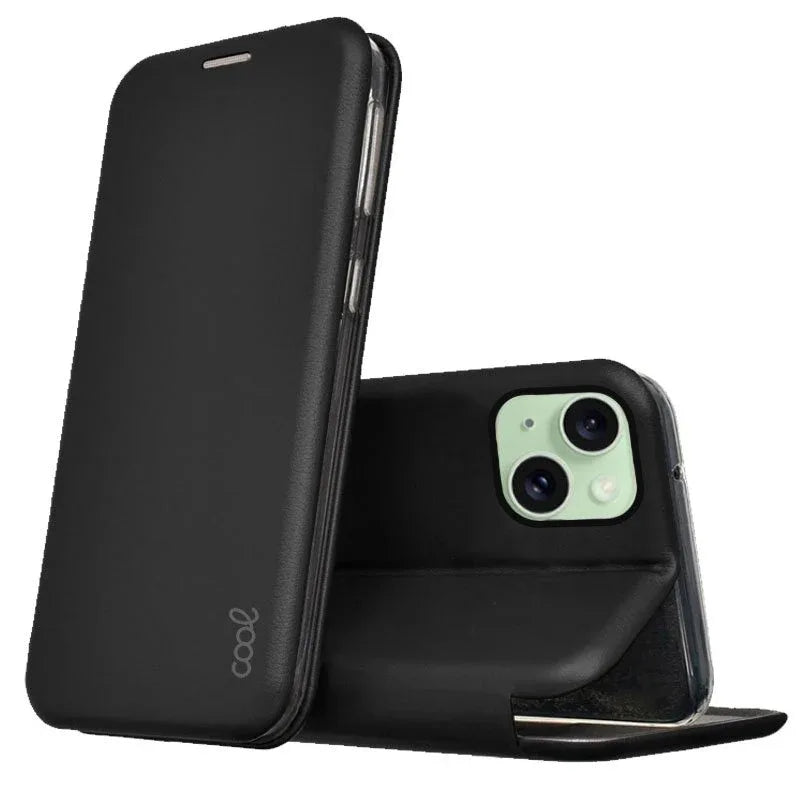 Funda COOL Flip Cover para iPhone 15 Plus Elegance Negro - PixelPlaza