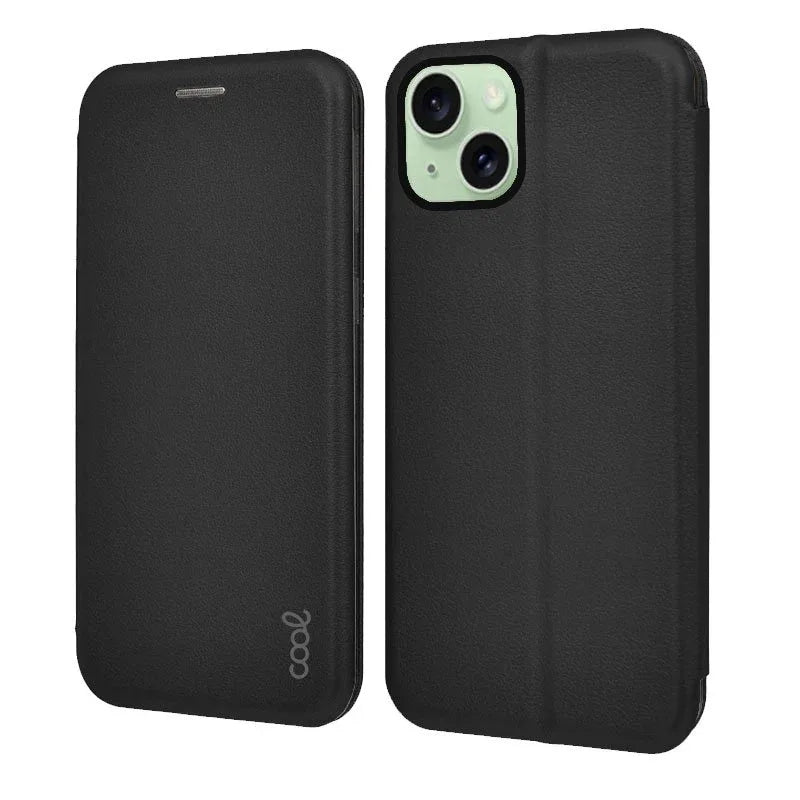 Funda COOL Flip Cover para iPhone 15 Plus Elegance Negro - PixelPlaza