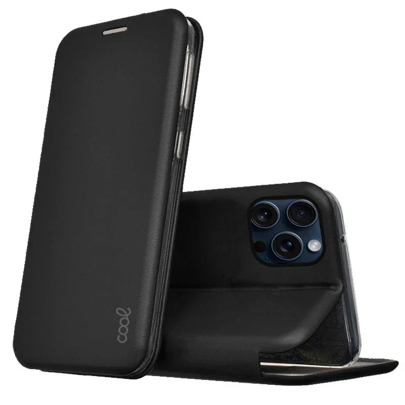 Funda COOL Flip Cover para iPhone 15 Pro Elegance Negro - PixelPlaza