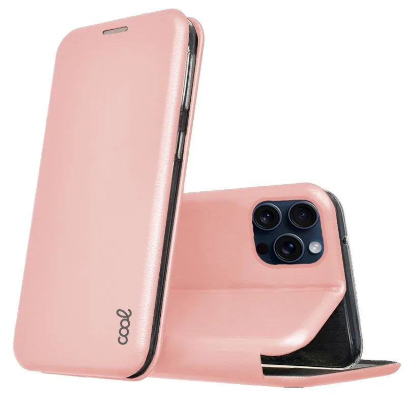 Funda COOL Flip Cover para iPhone 15 Pro Elegance Rose Gold - PixelPlaza