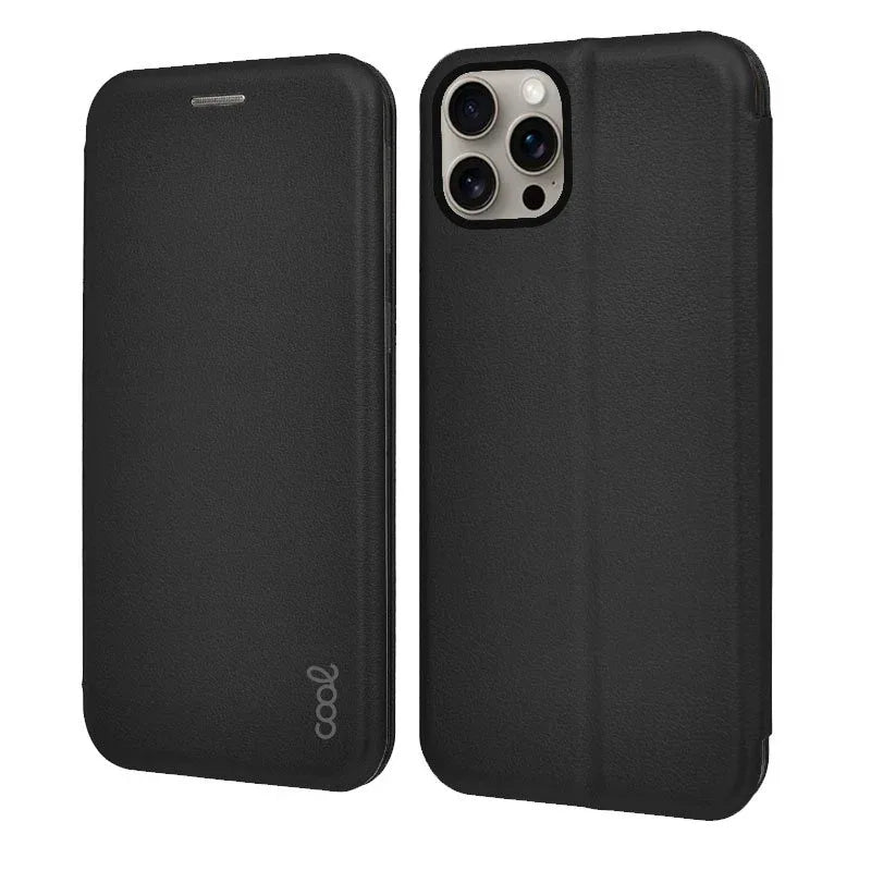 Funda COOL Flip Cover para iPhone 15 Pro Max Elegance Negro - PixelPlaza
