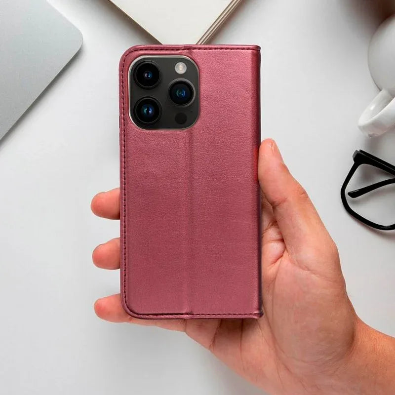 Funda COOL Flip Cover para iPhone 16 Pro Max Liso Burgundy - PixelPlaza