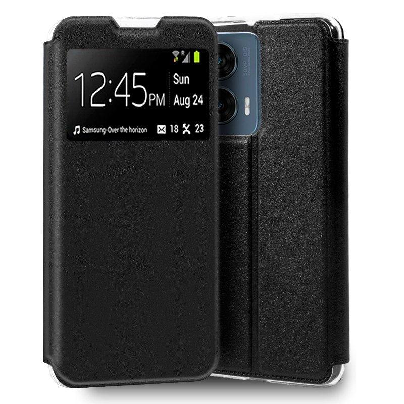 Funda COOL Flip Cover para Motorola Edge 50 Fusion Liso Negro - PixelPlaza