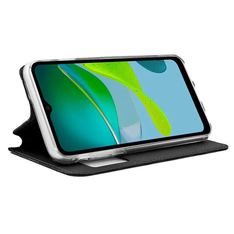 Funda COOL Flip Cover para Motorola Moto E13 Liso Negro - PixelPlaza