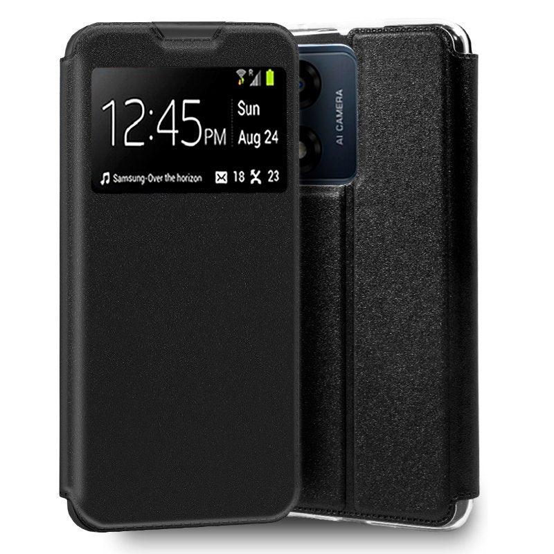 Funda COOL Flip Cover para Motorola Moto E13 Liso Negro - PixelPlaza