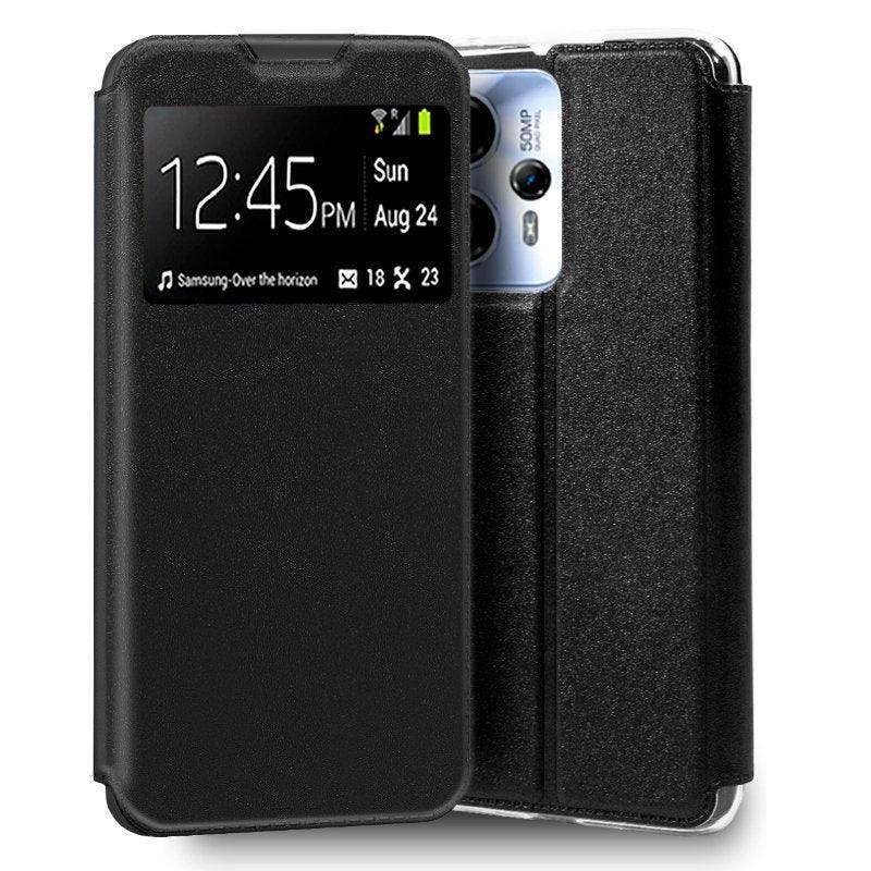 Funda COOL Flip Cover para Motorola Moto G13 / G23 Liso Negro - PixelPlaza