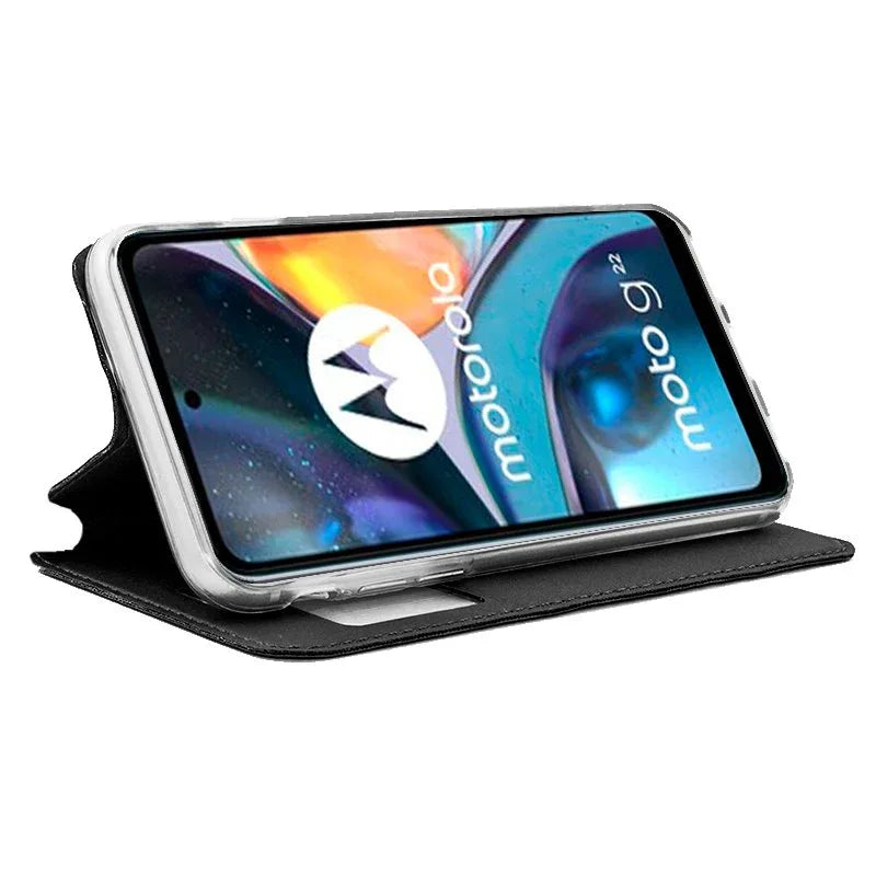 Funda COOL Flip Cover para Motorola Moto G22 Liso Negro - PixelPlaza