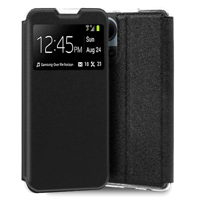 Funda COOL Flip Cover para Oppo Reno 10 5G / 10 Pro 5G Liso Negro - PixelPlaza