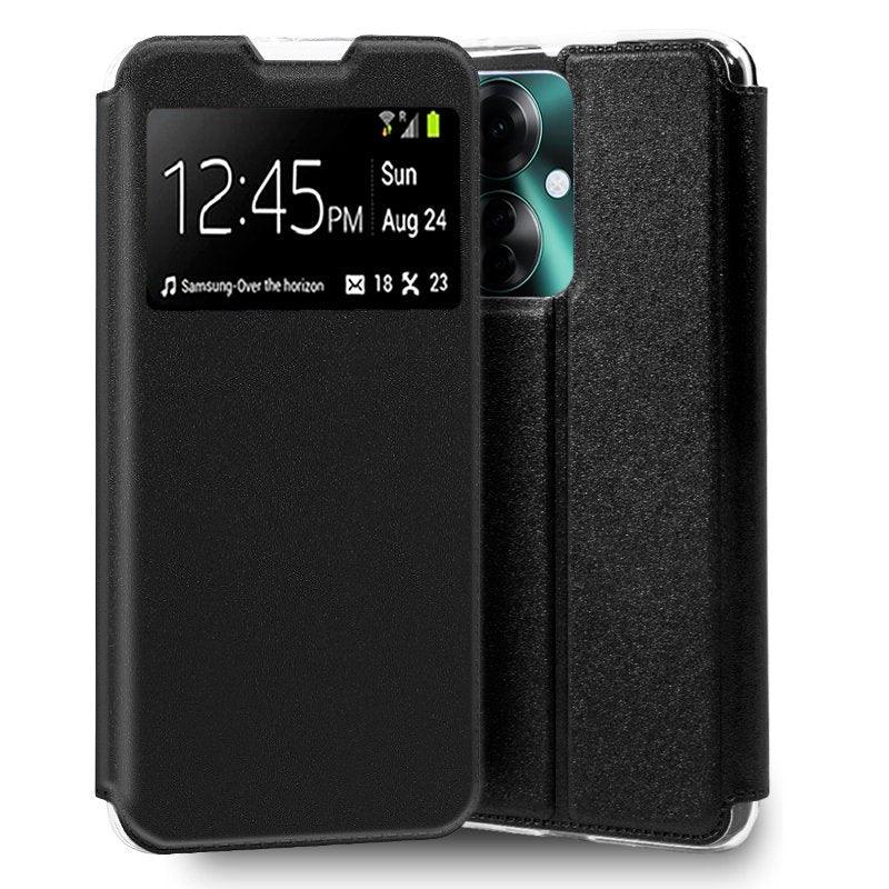 Funda COOL Flip Cover para Oppo Reno 11F 5G Liso Negro - PixelPlaza