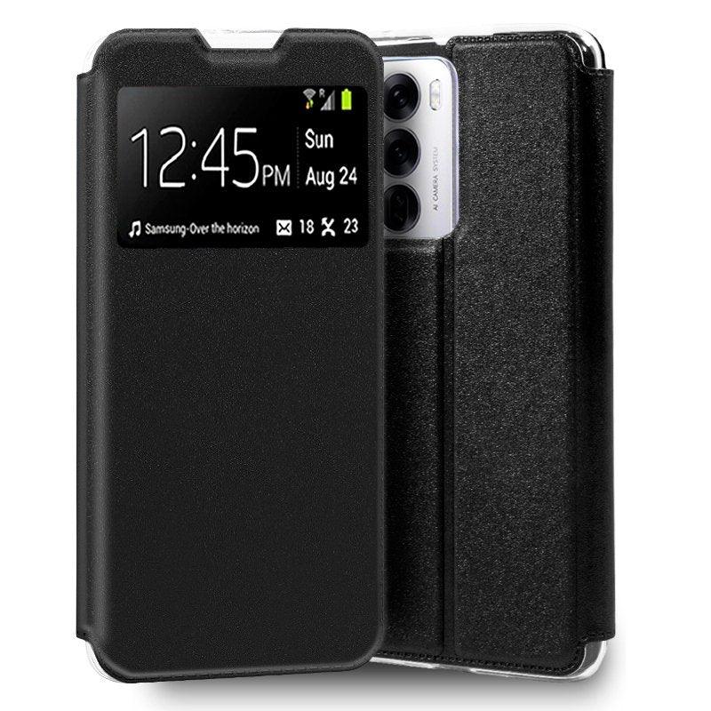 Funda COOL Flip Cover para Oppo Reno 12 5G Liso Negro - PixelPlaza