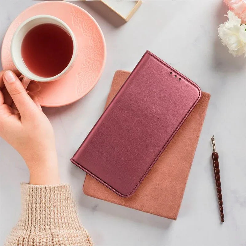 Funda COOL Flip Cover para Oppo Reno 13 Pro 5G Liso Burgundy - PixelPlaza